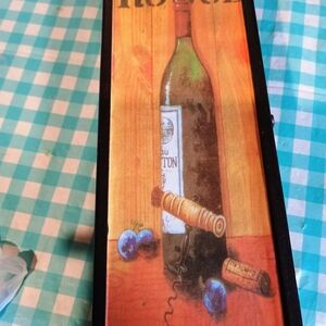 Brown and Orange Bar Accessory Wine Bottle Display